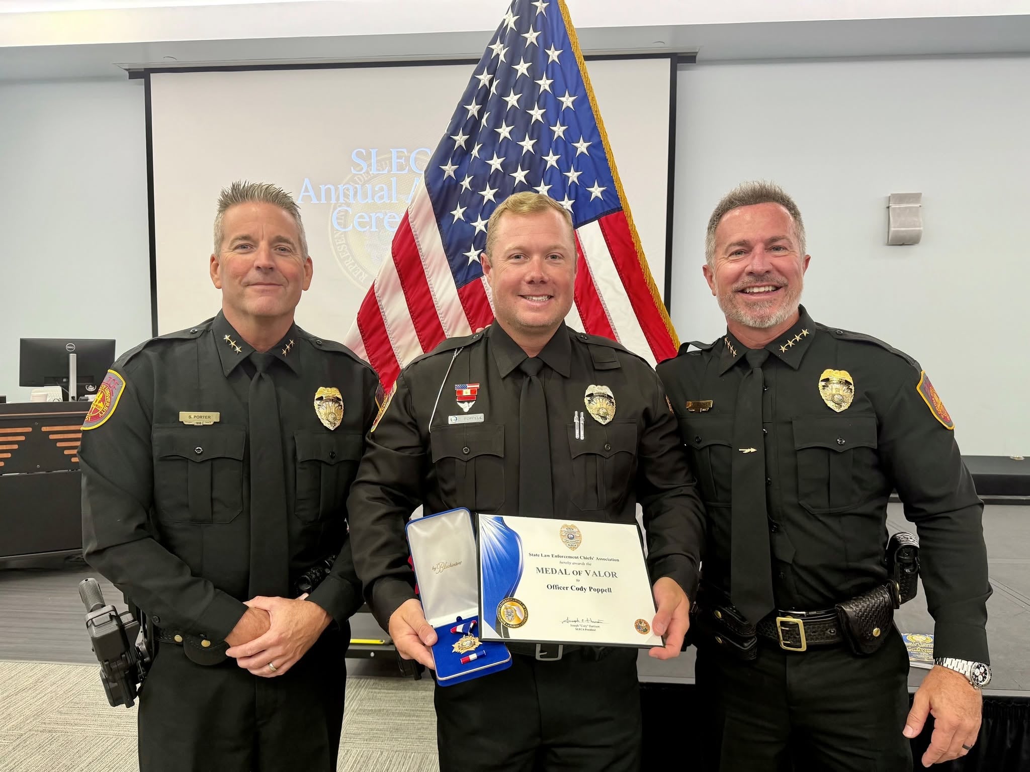 FSU Police Officer Cody Poppell Receives Statewide Medal of Valor