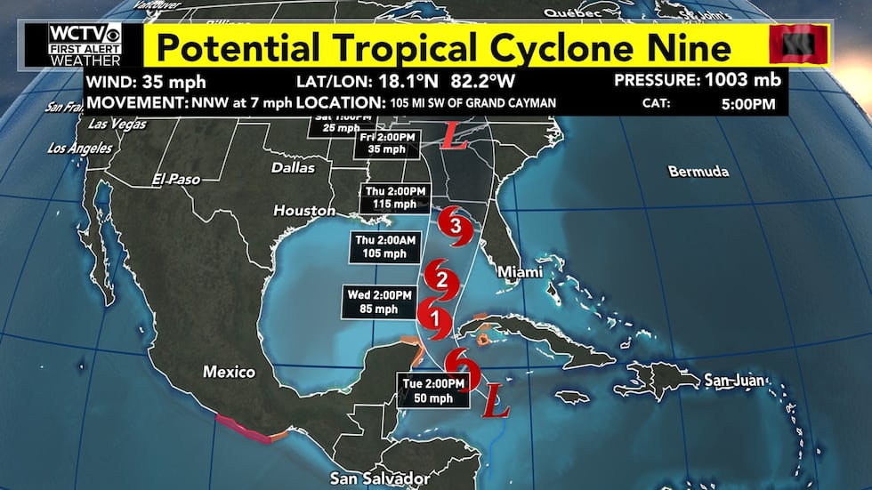 Potential Tropical Cyclone Nine churns in the Caribbean Potential Tropical Cyclone Nine churns in the Caribbean