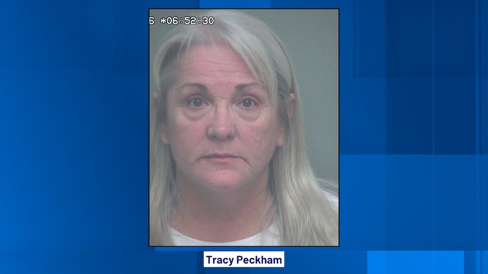 Tracy Peckham's mugshot.