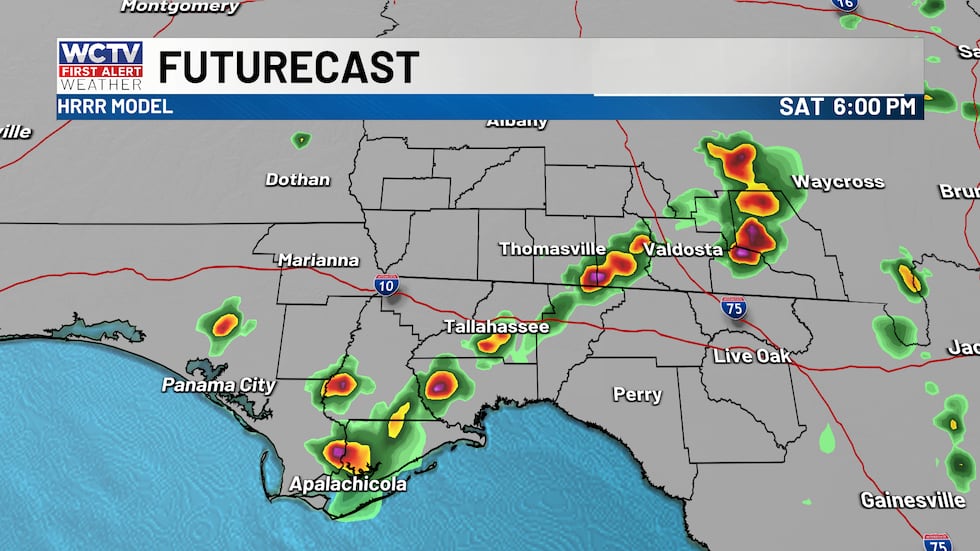 Pop-up showers and storms to start the weekend