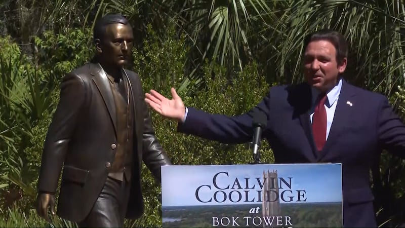 Photograph of Calvin Coolidge Statue
