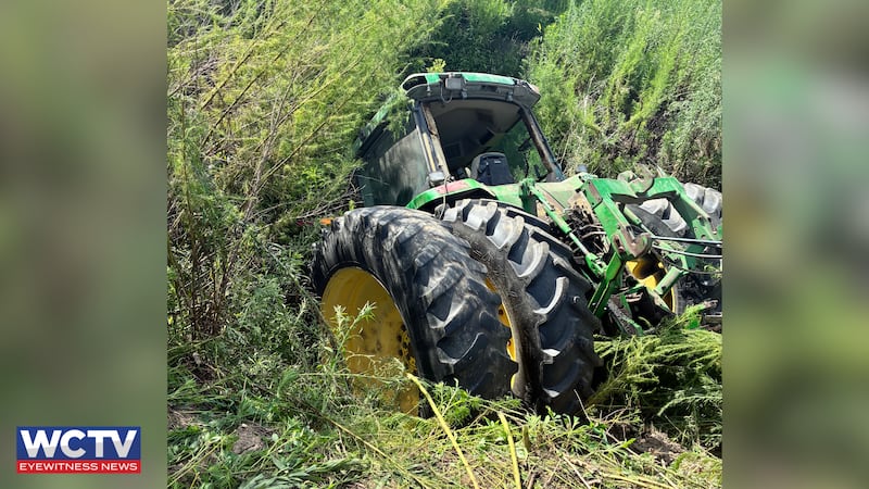 A farmer’s tractor fell into a sinkhole while he was plowing a field in Madison County...