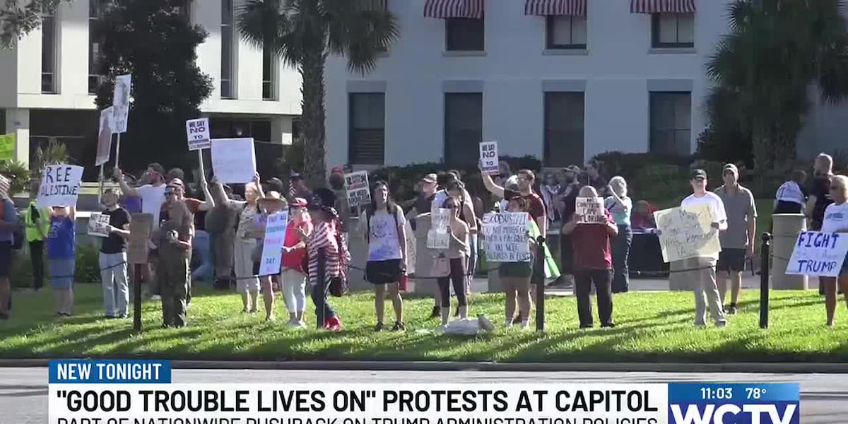 ‘Good Trouble Lives On’: Tallahassee joins nationwide protest at Florida Capitol
