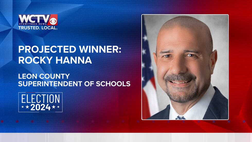 WCTV is declaring Rocky Hanna the projected winner of the Leon County Schools Superintendent...