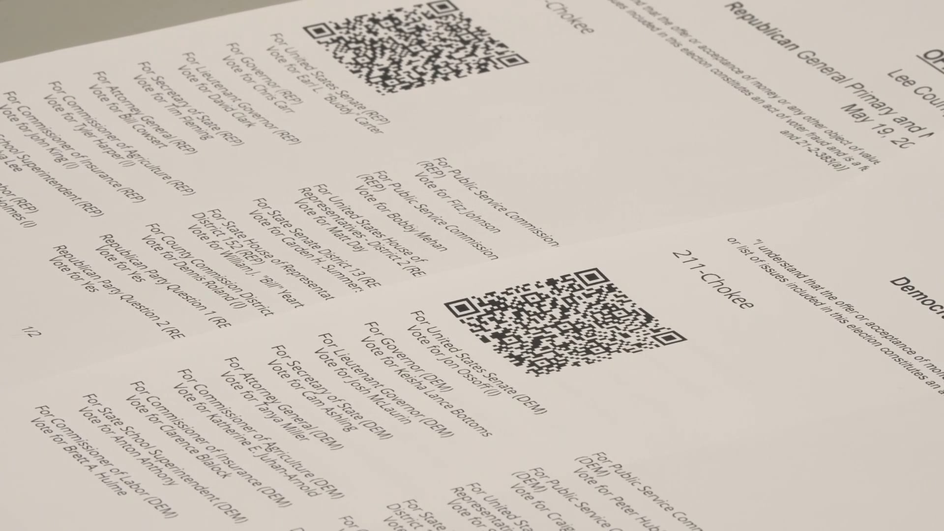 Senate votes to delay Georgia QR code ballot deadline , adding hand recounts and sparking committee fight