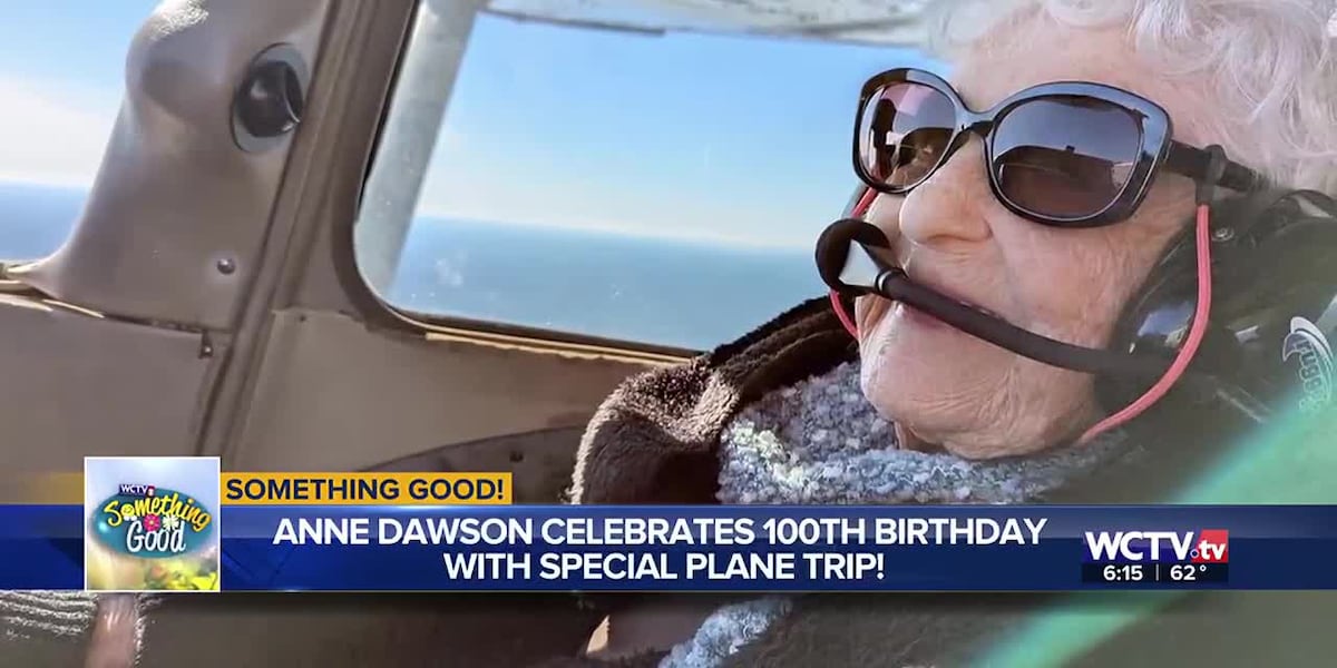 Something Good: Anne Dawson celebrates 100th birthday with special plane trip