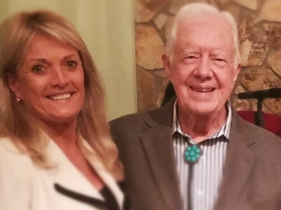 Beth Labasky and former President Jimmy Carter.