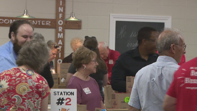 The meals include items like tuna salad packets, snacks such as Rice Krispies and peanuts, and...