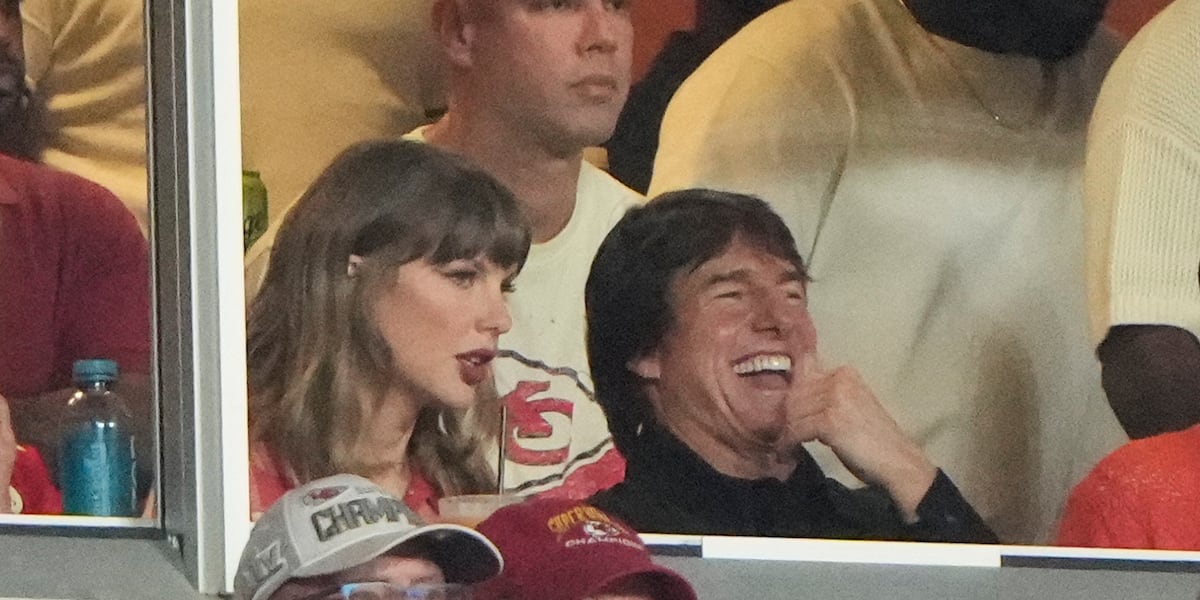 Photo: WCTV Tom Cruise, Taylor Swift cheer on Travis Kelce at Chiefs game