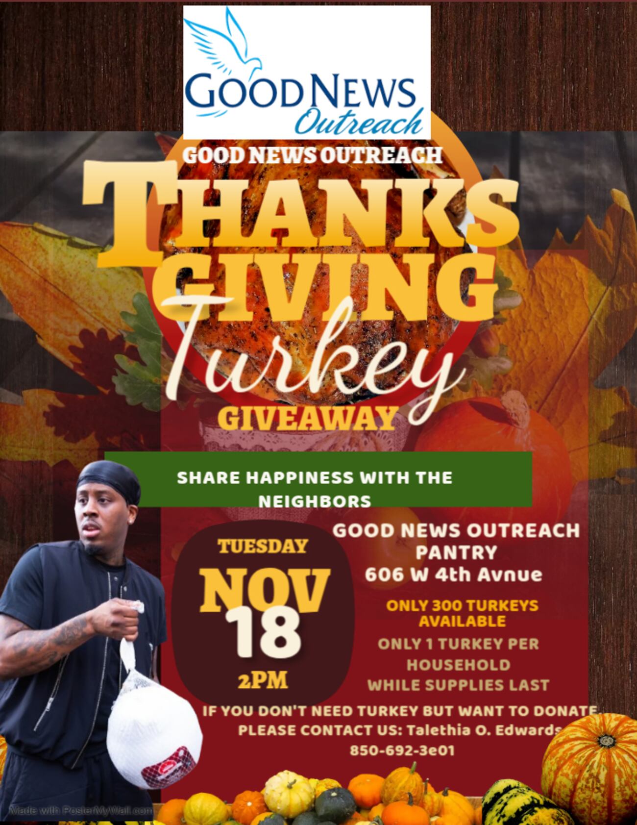 Good News Outreach hosts Second Annual Turkey Drive with Rapper Real ...