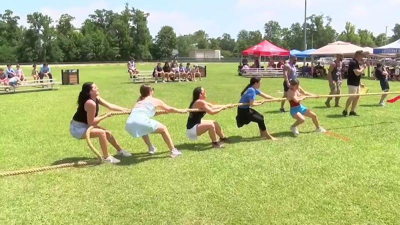 The tug-o-war match kicked off Saturday at G.I. Joe's Gym, who partnered with First Baptist...