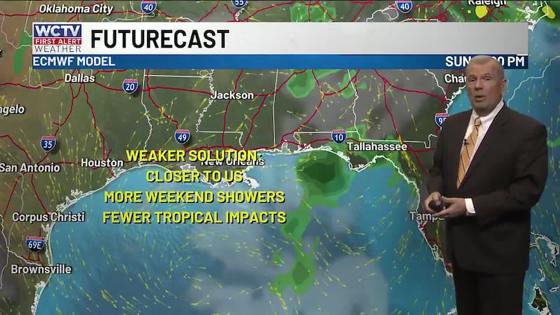 Higher rain chances this weekend as we watch the Gulf for some tropical development.