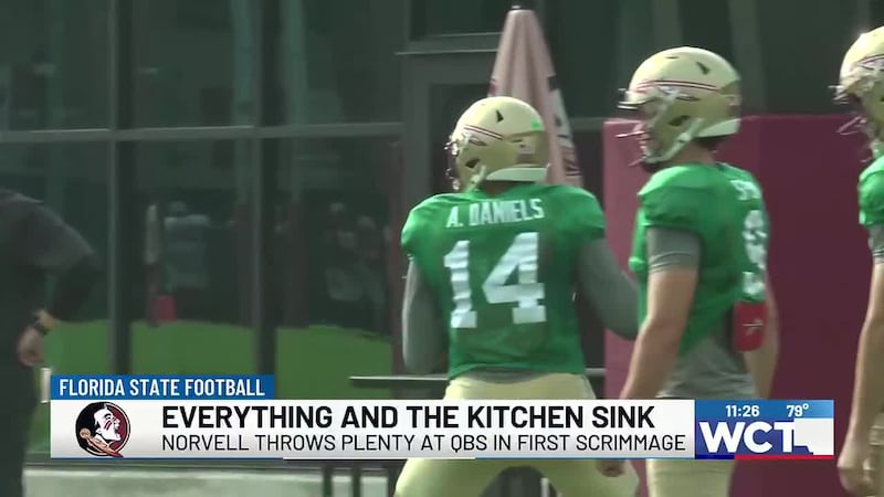 Norvell impressed with Daniels, FSU QB's after first scrimmage
